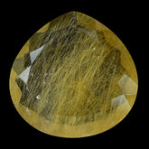 GOLDEN RUTILE QUARTZ BOTH SIDE TABLE CUT PEAR 22MM 18.45 Cts.