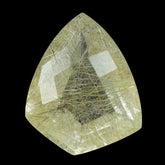 GOLDEN RUTILE QUARTZ FACETED SHIELD 16X13MM 9.00 Cts.