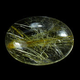 GOLDEN RUTILE QUARTZ OVAL CAB 14X10MM (GOLDEN/MANY RUTILE SOME INCLUSIONS)5.05 Cts.