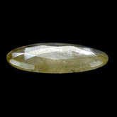 GOLDEN RUTILE QUARTZ ROSE CUT OVAL CAB 26X20MM 14.01 Cts.