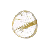 GOLDEN RUTILE QUARTZ BOTH SIDE TABLE CUT TRILLIONISH 9X8.30MM 1.90 Cts.