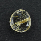GOLDEN RUTILE QUARTZ BOTH SIDE TABLE CUT TRILLIONISH 9X8.30MM 1.90 Cts.