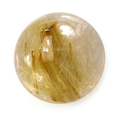 GOLDEN RUTILE QUARTZ PLAIN ROUND CAB 14MM 10.90 Cts.