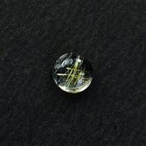 GOLDEN RUTILE QUARTZ PLAIN ROUND CAB (MANY RUTILES/SI) 4.00MM 0.26 Cts.