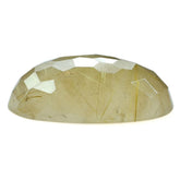 GOLDEN RUTILE QUARTZ IRREGULAR FACETED OVAL CAB (GOLDEN RUTILES)(2ND) 28.00X20.00 MM 37.90 Cts.