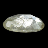 GOLDEN RUTILE QUARTZ CHECKER OVAL CAB 16X12MM 6.89 Cts.