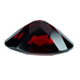 DARK RED GARNET CHECKER CUT OVAL 14X12MM 7.62 Cts.