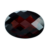DARK RED GARNET CHECKER CUT OVAL 14X10MM 8.41 Cts.