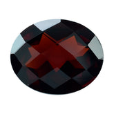 DARK RED GARNET CHECKER CUT OVAL 11X9 MM 4.06 Cts.