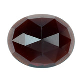 DARK RED ROSE CUT OVAL CAB 10X8MM 3.18 Cts.