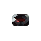 RED GARNET CHECKER CUT GEMSTONE BACK OCTAGON (DARK/CLEAN) 7X5MM 1.15 Cts.