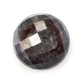 GREY SAPPHIRE CHECKER ROUND CAB 15MM 18.72 Cts.