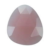 GUAVA QUARTZ ROSE CUT BRIOLETTE TRILLIONISH 16X14MM 6.13 Cts.