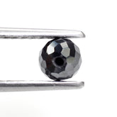 HEMATITE CHECKER FACETED BALLS (HALF DRILL 0.80MM) 5MM 1.47 Cts.