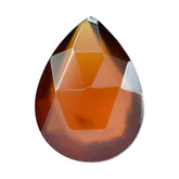 HESSONITE ROSE CUT BRIOLETTE PEAR 12X9MM 3.57 Cts.