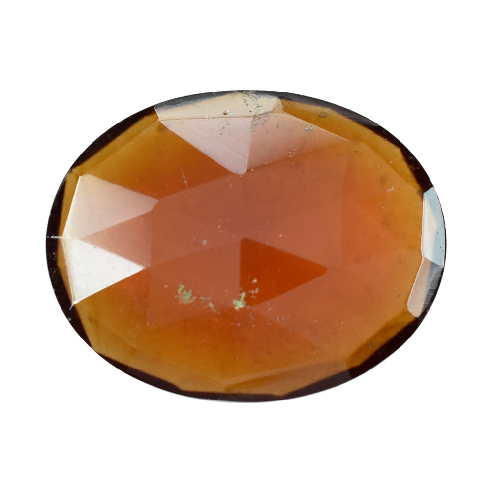 HESSONITE ROSE CUT BRIOLETTE OVAL 19X15MM 10.69 Cts.
