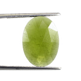 MILKY IDOCRASE ROSE CUT BRIOLETTE OVAL 18X13MM 8.07 Cts.