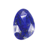 NATURAL LAPIS LAZULI ROSE CUT IRREGULAR PEAR CAB 16X11MM 3.89 Cts.