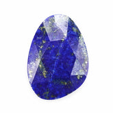 LAPIS LAZULI ROSE CUT IRREGULAR PEARISH CAB 16X11MM 3.87 Cts.
