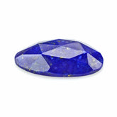 LAPIS LAZULI ROSE CUT IRREGULAR PEARISH CAB 16X11MM 3.87 Cts.