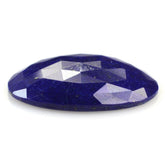 LAPIS LAZULI ROSE CUT IRREGULAR OVAL CAB 24X20MM 14.98 Cts.