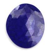 LAPIS LAZULI ROSE CUT IRREGULAR OVAL CAB 36.50X30MM 35.65 Cts.