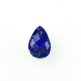 LAPIS LAZULI CHECKER CUT BRIOLETTE PEAR (3RD) (MANY PYRITYE&WHITE SPOTS) 6.00X4.00 MM 0.46 CTS