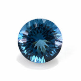 LONDON BLUE TOPAZ CONCAVE CUT ROUND #45 15MM 15.55Cts.
