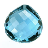 LONDON BLUE TOPAZ BRIOLETTE HEART (HALF DRILL) 18MM 27.42 Cts.