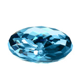 LONDON BLUE TOPAZ BRIOLETTE HEART (HALF DRILL) 18MM 27.42 Cts.