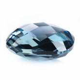 LONDON BLUE TOPAZ BRIOLETTE CUSHION 14MM 13.40 Cts.