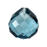 LONDON BLUE TOPAZ BRIOLETTE HEART (HALF DRILL) 14.00MM 12.79 Cts.