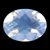 LAVENDER MOON QUARTZ CHECKER CUT OVAL 16X12MM 7.83 Cts.