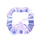 LAVENDER MOON QUARTZ CONCAVE SCALLOPED TABLE CUT TOP CUT CUSHION (DES#22) 12X12MM 6.35 Cts.