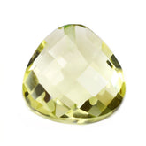 LEMON QUARTZ BRIOLETTE HEART (HALF DRILL) (GREEN GOLD) 10MM 3.30 Cts.
