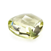 LEMON QUARTZ BRIOLETTE HEART (HALF DRILL) (GREEN GOLD) 10MM 3.30 Cts.