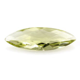 LEMON QUARTZ CHECKER CUT MARQUISE (GREEN GOLD) 25X8MM 5.23 Cts.