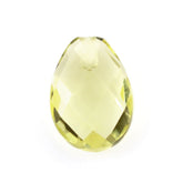 LEMON QUARTZ BRIOLETTE PEAR (HALF DRILL) (GREEN GOLD) 7X5MM 0.75 Cts.