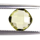 LEMON QUARTZ BRIOLETTE CUSHION (GREEN GOLD) 8MM 1.78 Cts.