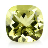 LEMON QUARTZ CUT CUSHION (GREEN GOLD) 14MM 9.90 Cts.