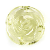 LEMON QUARTZ CARVED FLOWER (HALF DRILL) (GREEN GOLD) 11MM 5.33 Cts.