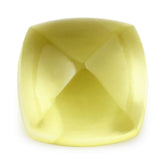 LEMON QUARTZ PYRAMID CUSHION CAB (GREEN GOLD) 14MM 12.55 Cts.