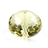 LEMON QUARTZ FACETED ROUNDEL (FULL DRILL) (GREEN GOLD) 8MM 2.75 Cts.