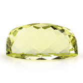 LEMON QUARTZ CHECKER OVAL CAB (GREEN GOLD) 21X10MM 17.48 Cts.