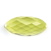 LEMON QUARTZ CHECKER OVAL CAB (GREEN GOLD) 21X10MM 17.48 Cts.