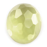 LEMON QUARTZ IRREGULAR CUT OVAL CAB (GREEN GOLD) 14X12MM 7.43 Cts.