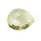 LEMON QUARTZ BRIOLETTE PEAR (FULL DRILL) (GREEN GOLD) 6X5MM 0.46 Cts.