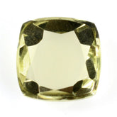 LEMON QUARTZ CUT CUSHION WITH FLAT BOTTOM (GREEN GOLD) 10MM 3.60 Cts.