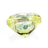 LEMON QUARTZ ON TOP CRYSTAL AT BACK CUT ROUND INSIDE SWISS BLUE TOPAZ CUT ROUND (GREEN GOLD) 8MM 1.88 Cts.