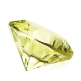 LEMON QUARTZ CONCAVE STRAIGHT FACET ROUND (GREEN GOLD) 14MM 8.65 Cts.
